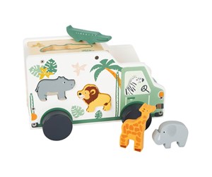 Babyleker - Small Foot - Wooden Shape Sorter Jeep Safari 6dlg - 11700