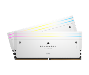 RAM - Corsair Dominator Titanium DDR5-6000 - 32GB - CL30 - Dual Channel (2 pcs) - Intel XMP - Hvit med RGB - CMP32GX5M2B6000C30W