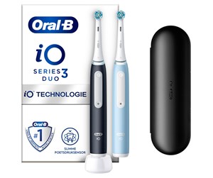 Elektrisk tannbørste - Oral-B Elektrisk tannbørste iO3 Duo Matt Black / Ice Blue - 8006540731659