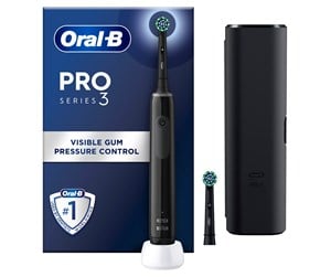 Elektrisk tannbørste - Oral-B Elektrisk tannbørste Pro 3 3500 Black Edition + Extra CA Black Brush Head + Travel Case - 8006540759912