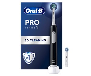 Elektrisk tannbørste - Oral-B Elektrisk tannbørste Pro1 Black + Extra Brush Head - 8006540771457