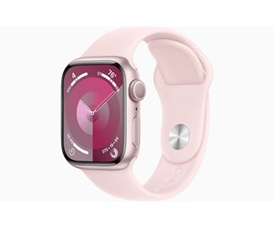 Smartklokke, Smartwatch & Sportsklokke - Apple Watch Series 9 GPS 41mm - Pink Aluminium Case with Light Pink Sport Band - S/M - MR933DH/A