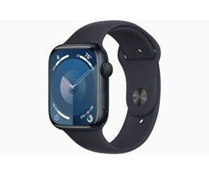 Smartklokke, Smartwatch & Sportsklokke - Apple Watch Series 9 GPS 45mm - Midnight Aluminium Case with Midnight Sport Band - S/M - MR993DH/A