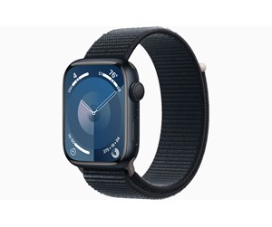 Smartklokke, Smartwatch & Sportsklokke - Apple Watch Series 9 GPS 45mm - Midnight Aluminium Case with Midnight Sport Loop - MR9C3DH/A