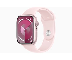 Smartklokke, Smartwatch & Sportsklokke - Apple Watch Series 9 GPS 45mm - Pink Aluminium Case with Light Pink Sport Band - S/M - MR9G3DH/A