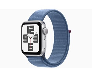 Smartklokke, Smartwatch & Sportsklokke - Apple Watch SE GPS 40mm - Silver Aluminium Case with Winter Blue Sport Loop - MRE33DH/A