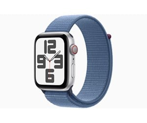 Smartklokke, Smartwatch & Sportsklokke - Apple Watch SE GPS + Cellular 44mm - Silver Aluminium Case with Winter Blue Sport Loop - MRHM3DH/A