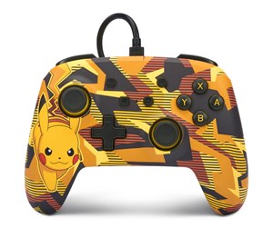 Spill - Tilbehør - PowerA Enhanced Wired Controller for Nintendo Switch - Camo Storm Pikachu - Controller - Nintendo Switch - NSGP0094-01