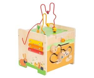 Babyleker - Small Foot - Wooden Activity Cube and Motor Spiral - 11732