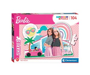 Puslespill - Clementoni Jigsaw Puzzle Super Color - Barbie Pink Gulv - 27163