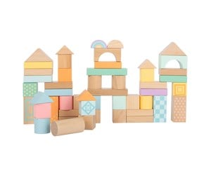 Babyleker - Small Foot - Wooden Building Blocks Pastel 50dlg. - 11722