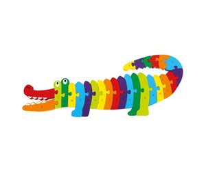 Puslespill - Small Foot - Wooden ABC Crocodile Puzzle 26dlg. Tre - 3425