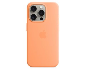 Mobil - Deksel og etui - Apple iPhone 15 Pro Silicone Case with MagSafe - Orange Sorbet - MT1H3ZM/A