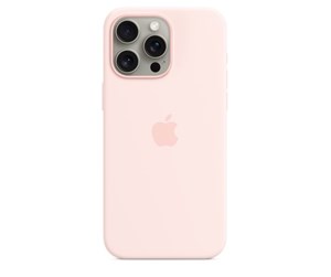 Mobil - Deksel og etui - Apple iPhone 15 Pro Max Silicone Case with MagSafe - Light Pink - MT1U3ZM/A