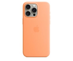 Mobil - Deksel og etui - Apple iPhone 15 Pro Max Silicone Case with MagSafe - Orange Sorbet - MT1W3ZM/A