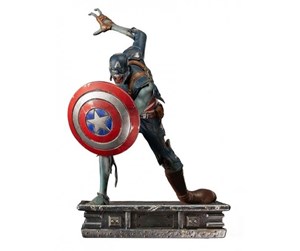 Reklameartikler - Iron Studios - Marvel What If ... : 1:10 Art Scale Statue (Zombie Captain America) 22cm - Figur - 0609963128556