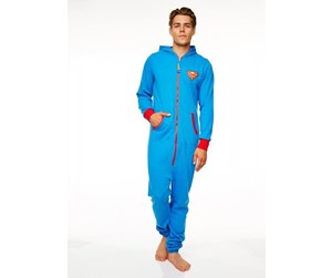 Reklameartikler - Groovy UK - Superman DC Comics - Jumpsuit - Blue Logo - Adult - 5055437904921