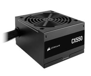 Strømforsyning (PSU) - Corsair CX550 Strømforsyning (PSU) - 550 Watt - 120 mm - ATX 2.4 - 80 Plus Bronze sertifisert - CP-9020277-EU