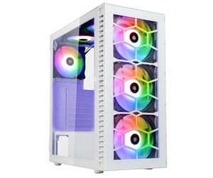 Kabinett - Kolink Observatory HF Glass ARGB Midi Tower Case - white - Kabinett - Desktop - Hvit - PGW-CH-KOL-111