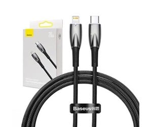 USB - Baseus USB-C cable for Lightning  Glimmer Series 20W 1m (Black) - CADH000001