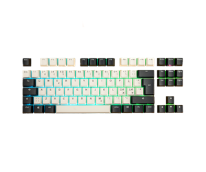 Tastatur - Ducky Tuxedo Keycap Set - double shot PBT - black & white - Tastehetter - Nordisk - Svart - DKSA109-FIPDWHZOX