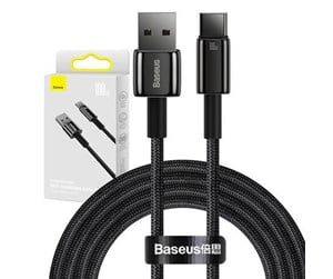 USB - Baseus Tungsten Gold Cable USB to USB-C 100W 2m (black) - CAWJ000101