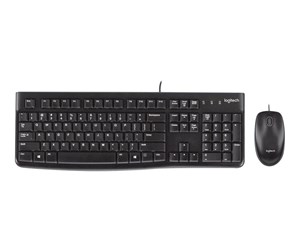 Tastatur - Logitech MK120 - keyboard and mouse set - QWERTZ - German - Tastatur & Mussett - Tysk - Svart - 920-010022