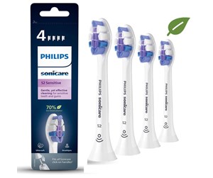 Elektrisk tannbørste - Philips Børstehoder Brush Head - Sensitive S2 - White - HX6054/10