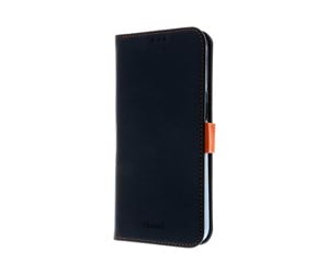 Mobil - Deksel og etui - Insmat FLIPCASE IPHONE 15 PRO MAX BLACK/ORANGE - 650-3195