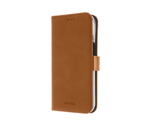 Mobil - Deksel og etui - Insmat PREMIUM FLIPCASE IPHONE 15 PLUS BROWN - 650-3197