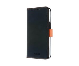 Mobil - Deksel og etui - Insmat FLIPCASE IPHONE 15 BLACK/ORANGE - 650-3192