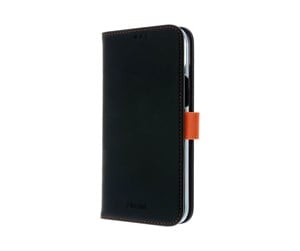 Mobil - Deksel og etui - Insmat FLIPCASE IPHONE 15 PLUS BLACK/ORANGE - 650-3193