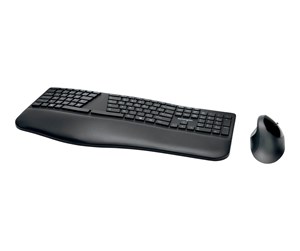 Tastatur - Kensington Pro Fit Ergo Wireless Keyboard and Mouse - Tastatur & Mussett - Spansk - Svart - K75406ES