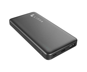 Nødlader - Lippa 10.000 mAh Powerbank 18W USB-C PD & QC USB-A Output - Black Nødlader - Svart - 10000 mAh - LPPB10000FC