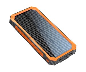 Nødlader - Lippa 10.000 mAh Solar Powerbank 2 x USB-A Output Nødlader - 10000 mAh - LPPB10000SP