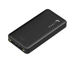 Nødlader - Lippa 20.000 mAh Powerbank 2 x USB-A Output - Black Nødlader - Svart - 20000 Ah - LPPB20000