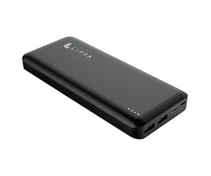 Nødlader - Lippa 26.800 mAh Powerbank 60W USB-C PD & QC USB-A Output - Black Nødlader - Svart - 26800 mAh - LPPB26800FC