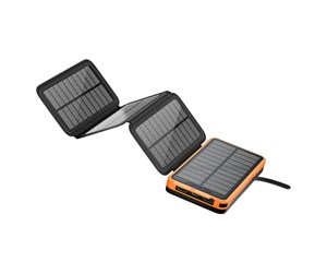 Nødlader - Lippa 10.000 mAh 7W Foldable Solar Powerbank Nødlader - 10000 mAh - LPPB10000SPF