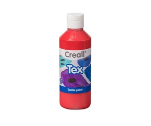 Kreative leker - Creall Textile Paint Red 250ml - 24024