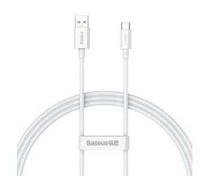 USB - Baseus Superior Series Cable USB to USB-C 65W PD 1m (white) - CAYS000902