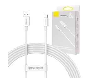 USB - Baseus Superior Series Cable USB to USB-C 65W PD 2m (white) - CAYS001002