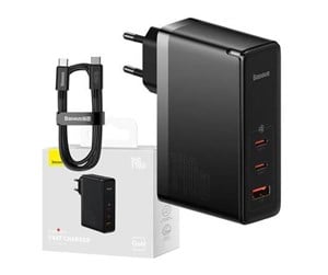 Mobil - Adaptere og ladere - Baseus Wall charger  GaN5 Pro 2xUSB-C + USB 140W (black) - CCGP100201