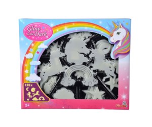 Kreative leker - SIMBA DICKIE GROUP Glow in the Dark Unicorn Set 120 pcs. - 107826049