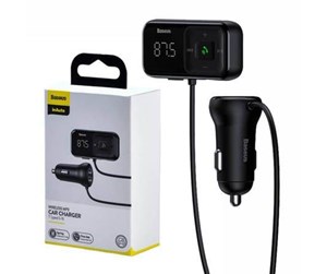 Mobil - Adaptere og ladere - Baseus Car Bluetooth MP3 Player + Charger  T Shaped S-16 Black OS - CCMT000201