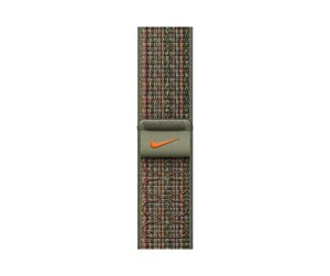 Smartklokke - Tilbehør - Apple 41mm Sequoia/Orange Nike Sport Loop - MTL33ZM/A