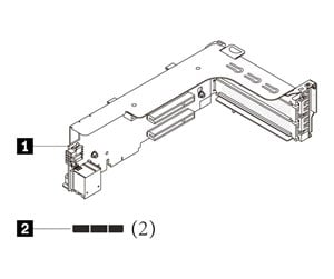 Dokkingstasjon - Lenovo ThinkSystem 2U x16/x8/x8 PCIe G4 Riser 1/2 Kit - 4XH7A82896