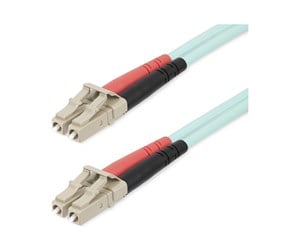 Nettverkskabel - 20m (65ft) LC/UPC to LC/UPC OM4 Multimode Fiber Optic Cable 50/125µm LOMMF/VCSEL Zipcord Fiber 100G Networks Low Insertion Loss LSZH Fiber Patch Cord - patch cable - 20 m - aqua - 450FBLCLC20