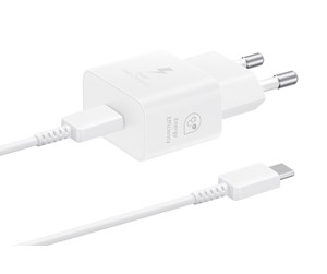 Mobil - Adaptere og ladere - Samsung 25W USB-C GaN Power Adapter (Incl. cable) - White - EP-T2510XWEGEU