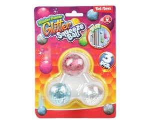 Små gaver til barn - Toi-Toys Window Crawler Squeeze Balls Glitter 3 pcs. - 35988Z