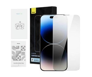 Mobil - Beskyttelsesglass - Baseus Privacy tempered Glass Baseus Iphone 14 Pro Max (2pcs) with 2 cleaning kits and dust-proof installation tool - P60012018201-00